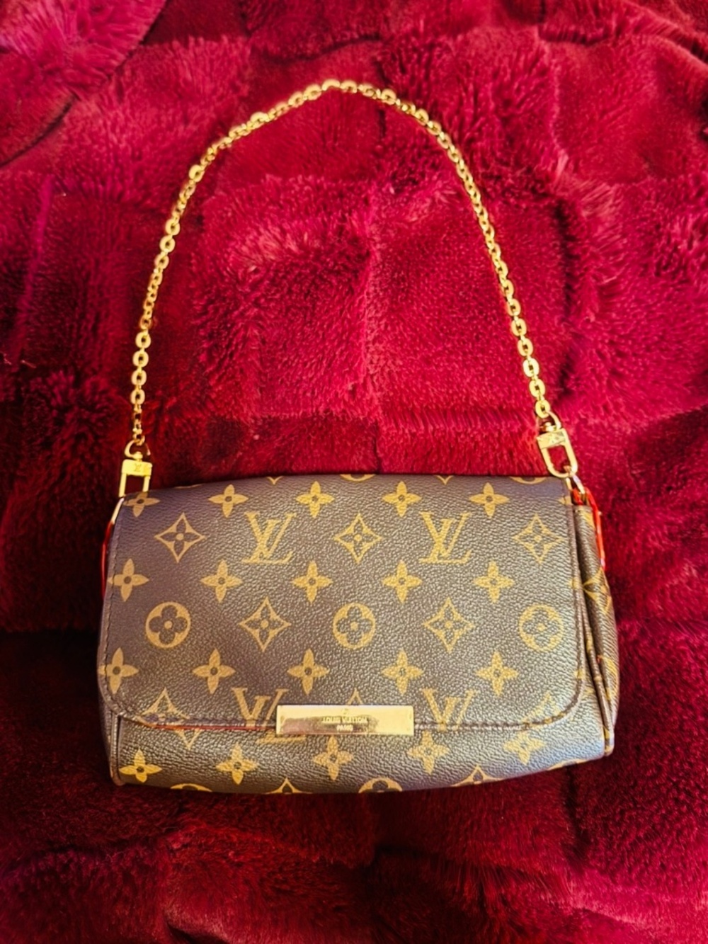 Louis Vuitton Monogram Favorite PM/MM chain shoulder bag and clutch, used
